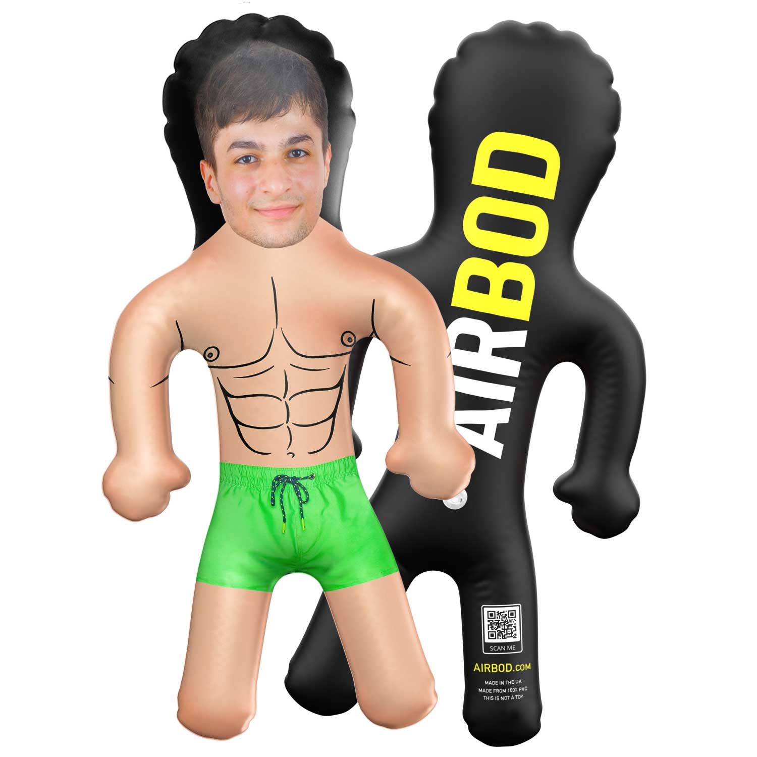 Muscle Guy Lime Trunks Blow Up Doll