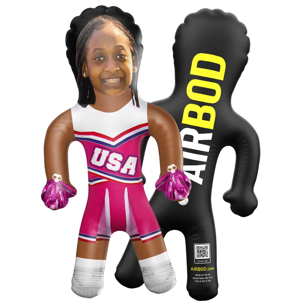 USA Cheerleader Pink Blow Up Doll