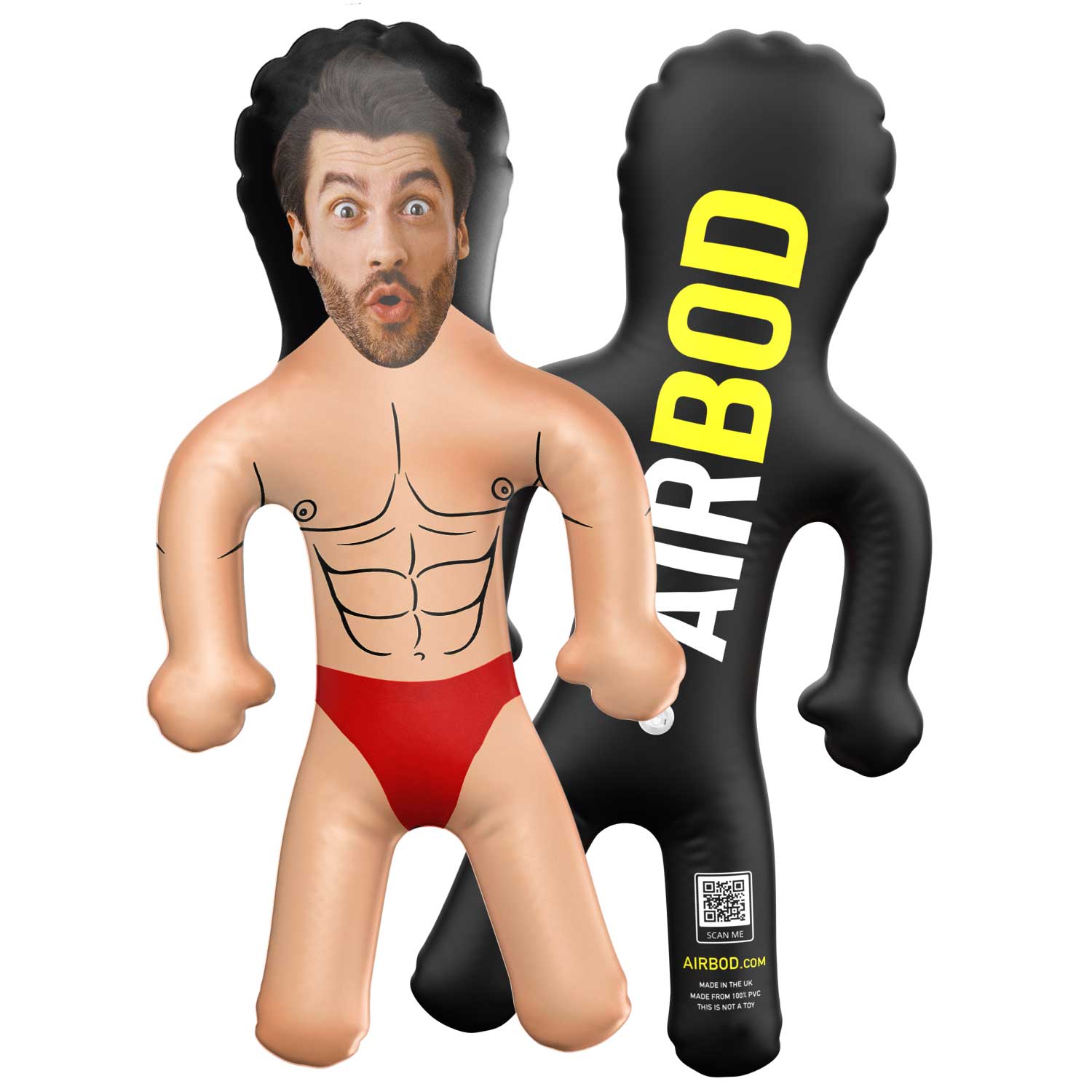 Muscle Guy Red Swimmers Blow Up Doll