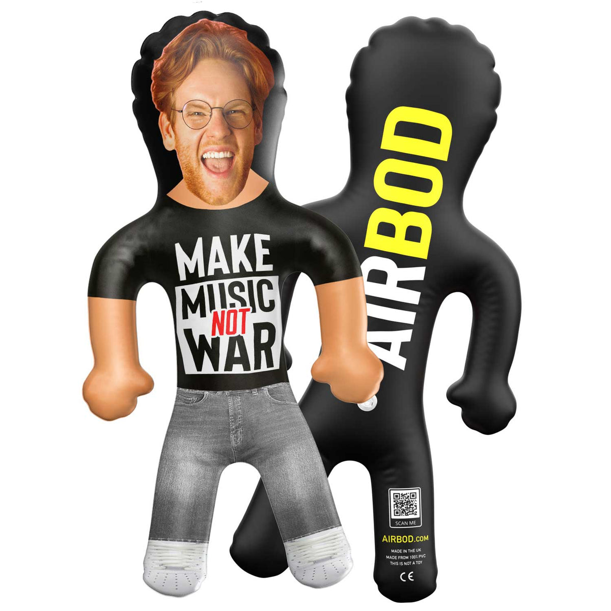 Make Music Not War Blow Up Doll