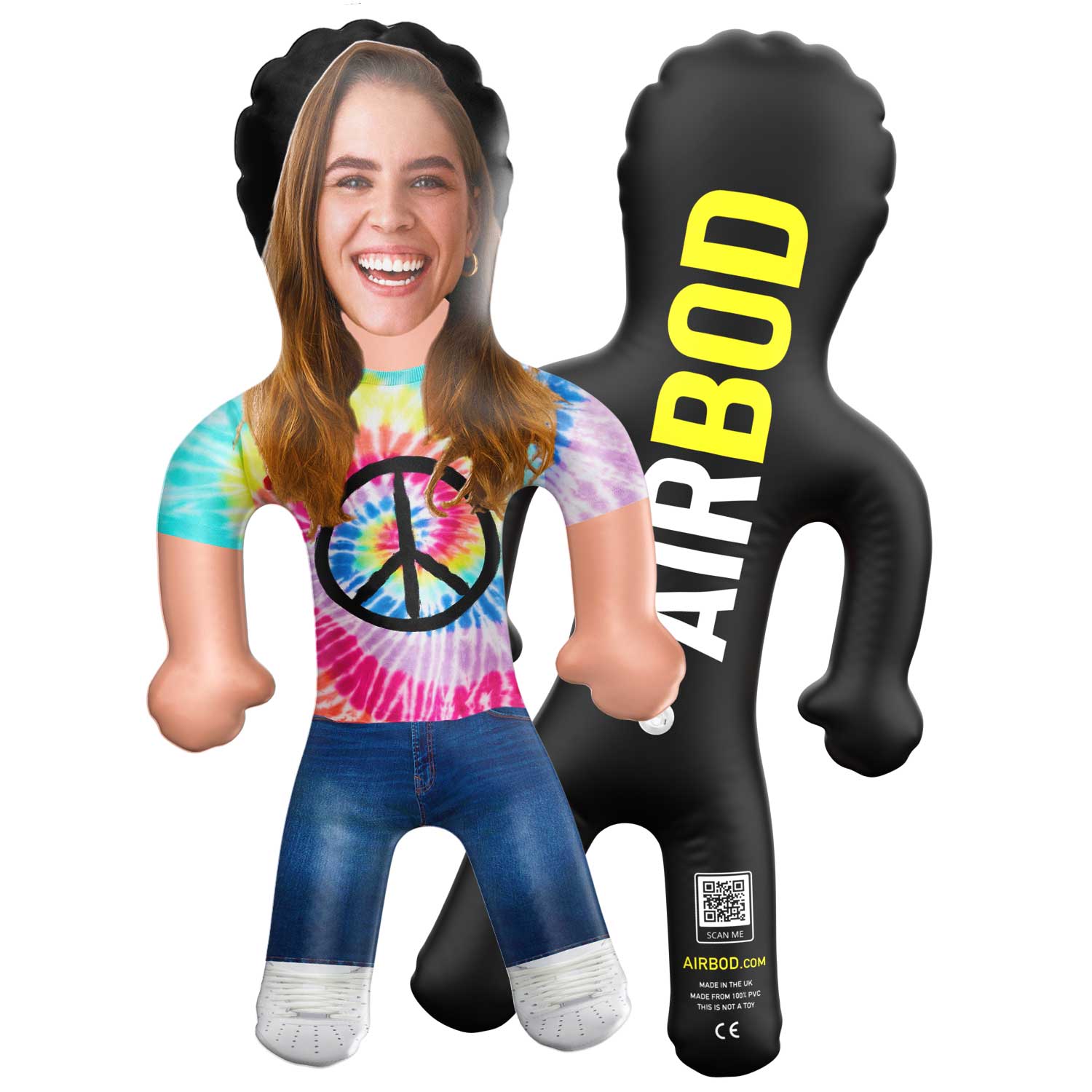 Tie Dye Peace Festival Tee Blow Up Doll