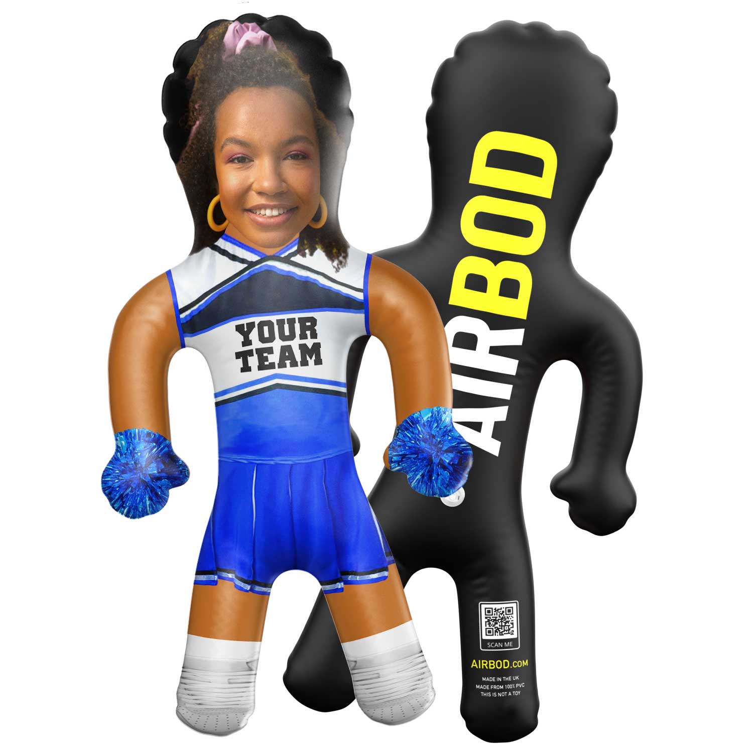 Your Team Cheerleader Blue Blow Up Doll