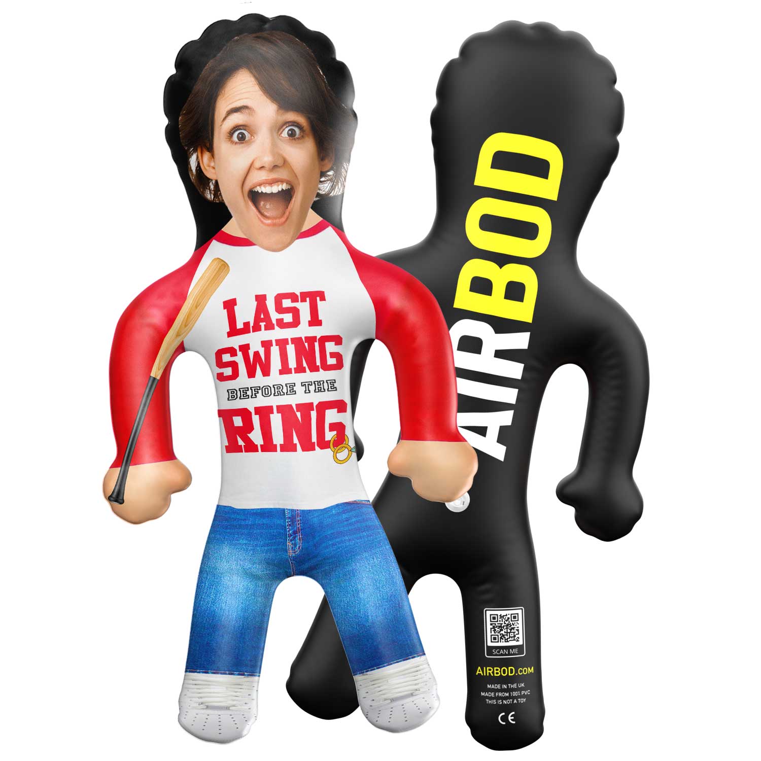 Last Swing Before The Ring Baseball Blow Up Doll