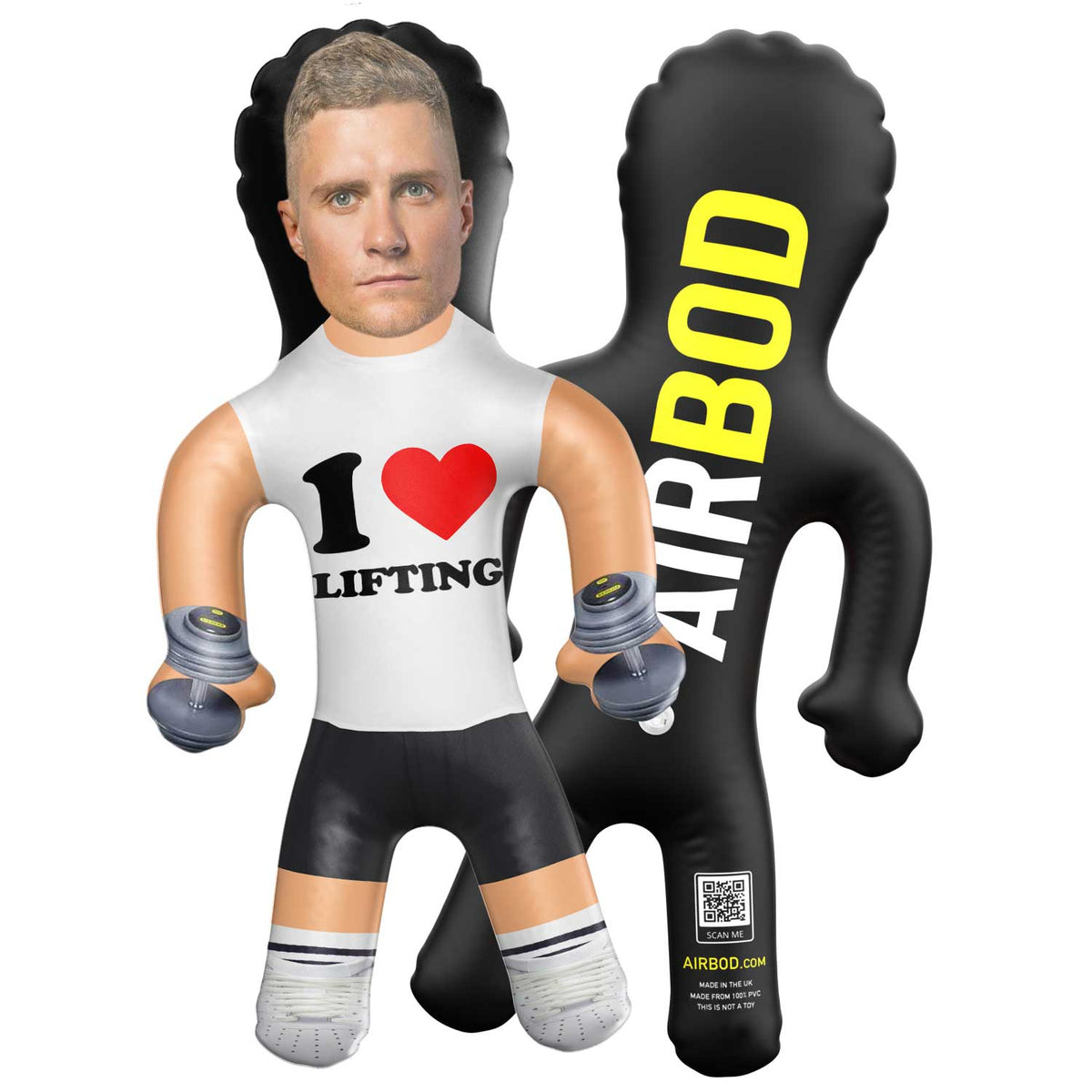 I Heart Lifting Blow Up Doll