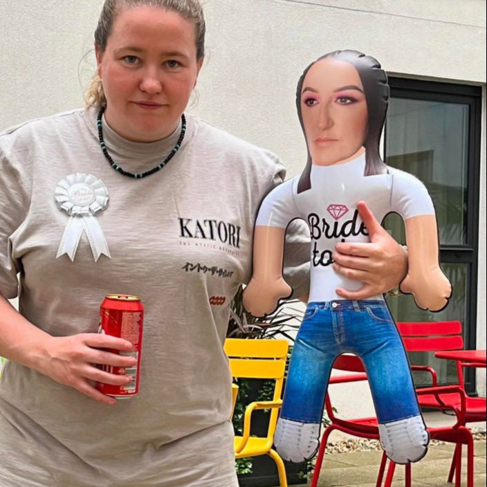 Bride to Be Tee Pink Diamond Blow Up Doll