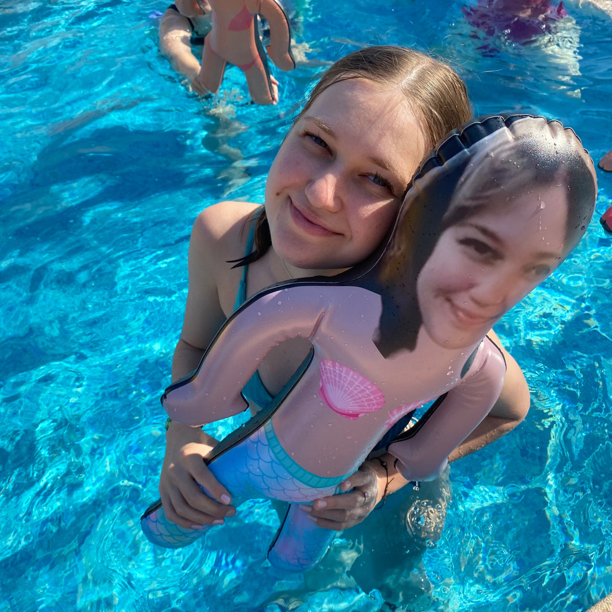 Pink & Blue Mermaid Blow Up Doll