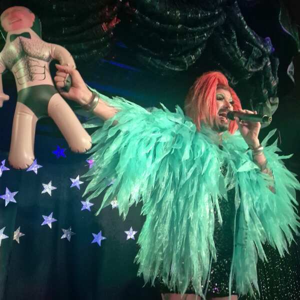 Hairy Chest Bow Tie Stud Blow Up Doll