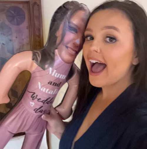 *Your Name's* Wedding Day Dress Blow Up Doll