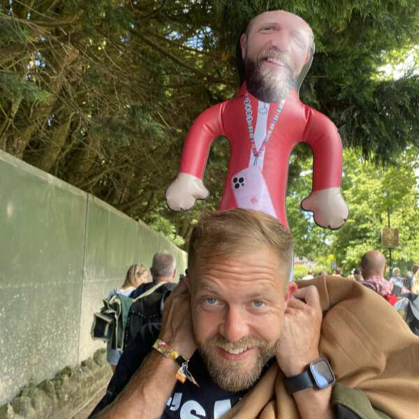 Influencer With Phone Blow Up Doll