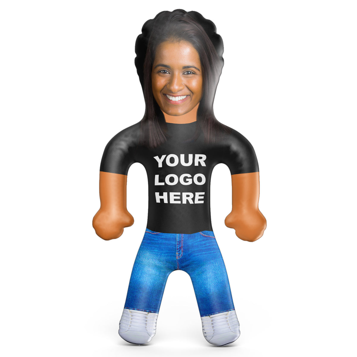 *Your Logo Here* Black T-Shirt Blow Up Doll