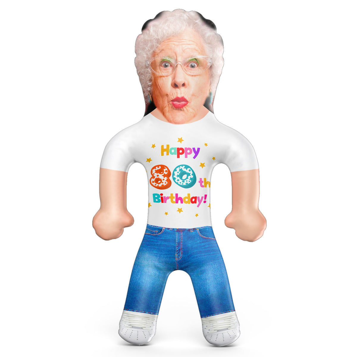 80th Birthday Blow Up Doll
