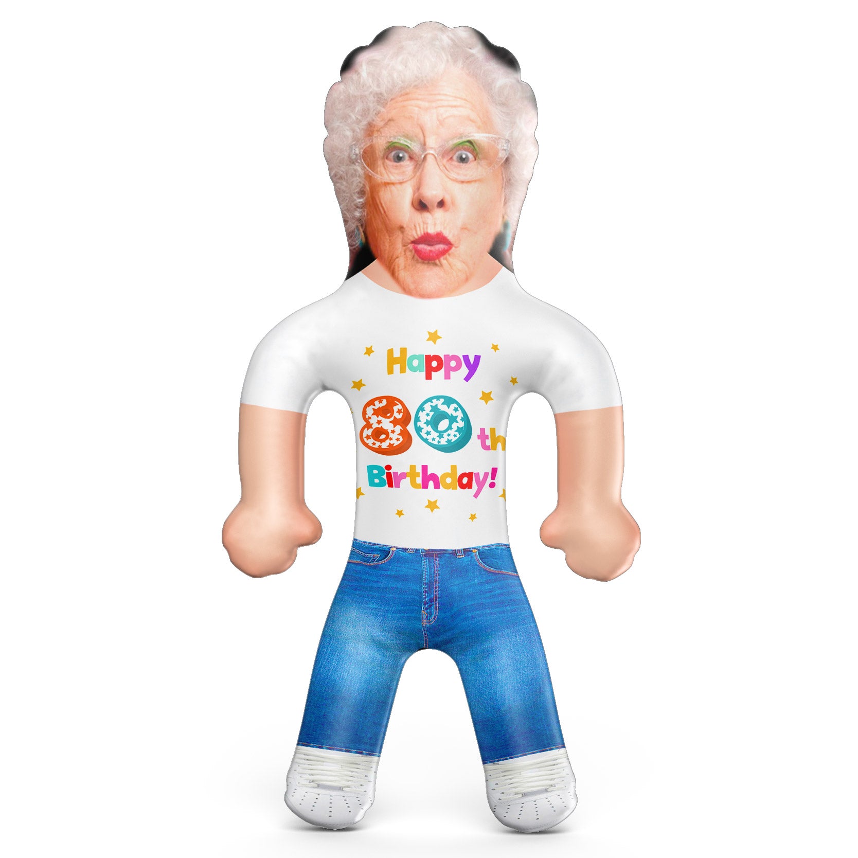 80th Birthday Blow Up Doll