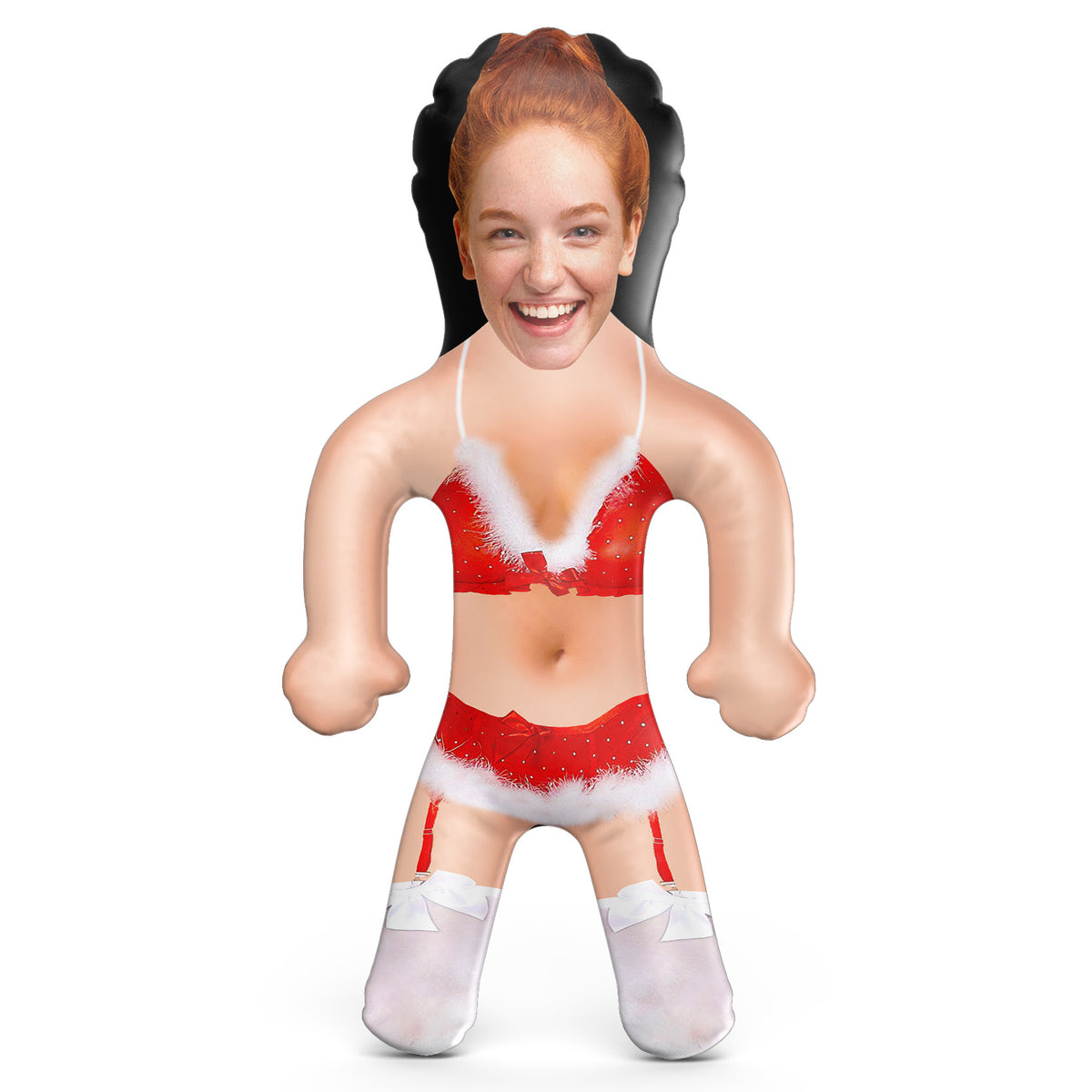 Sexy Christmas Lingerie Fluffy 2 Piece Blow Up Doll