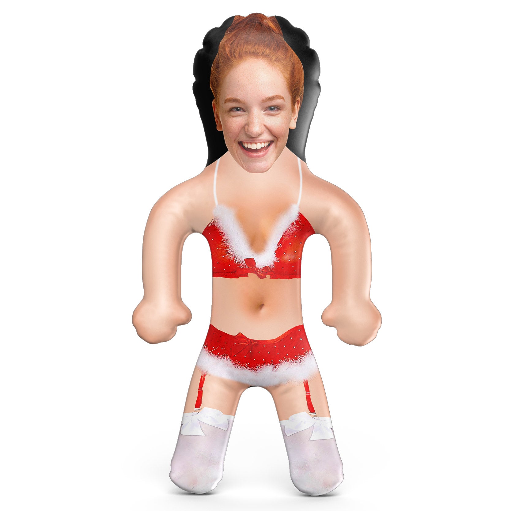 Sexy Christmas Lingerie Fluffy 2 Piece Blow Up Doll