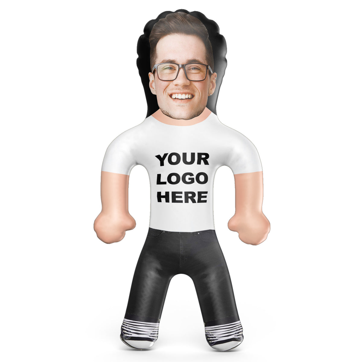 *Your Logo Here* White T-Shirt Blow Up Doll