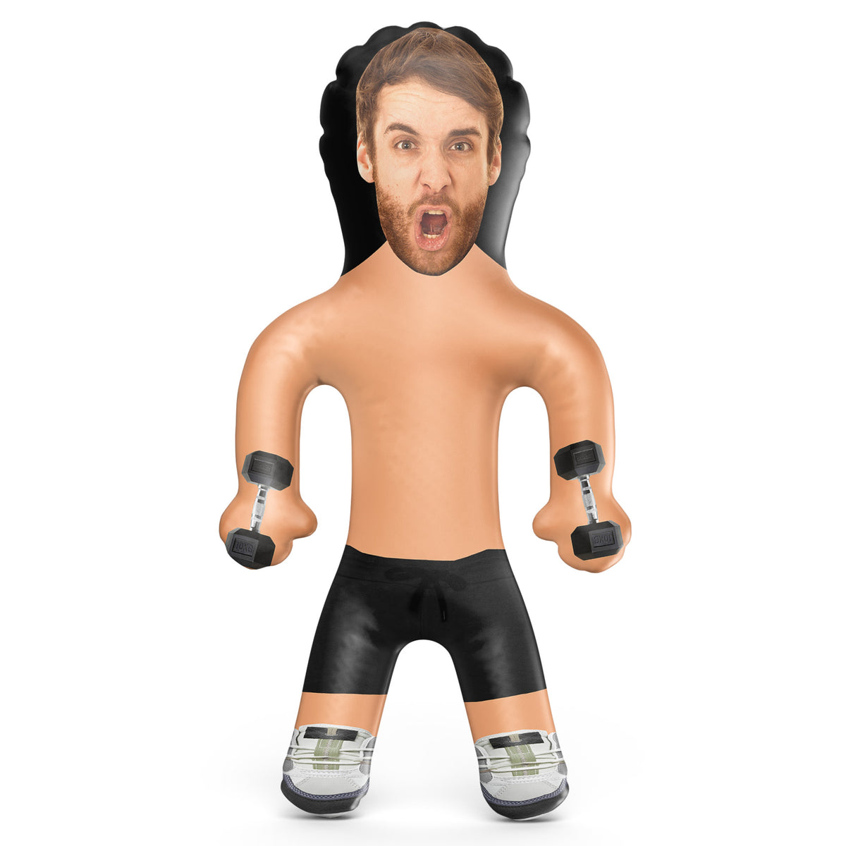 Gym Man With Weights Blow Up Doll