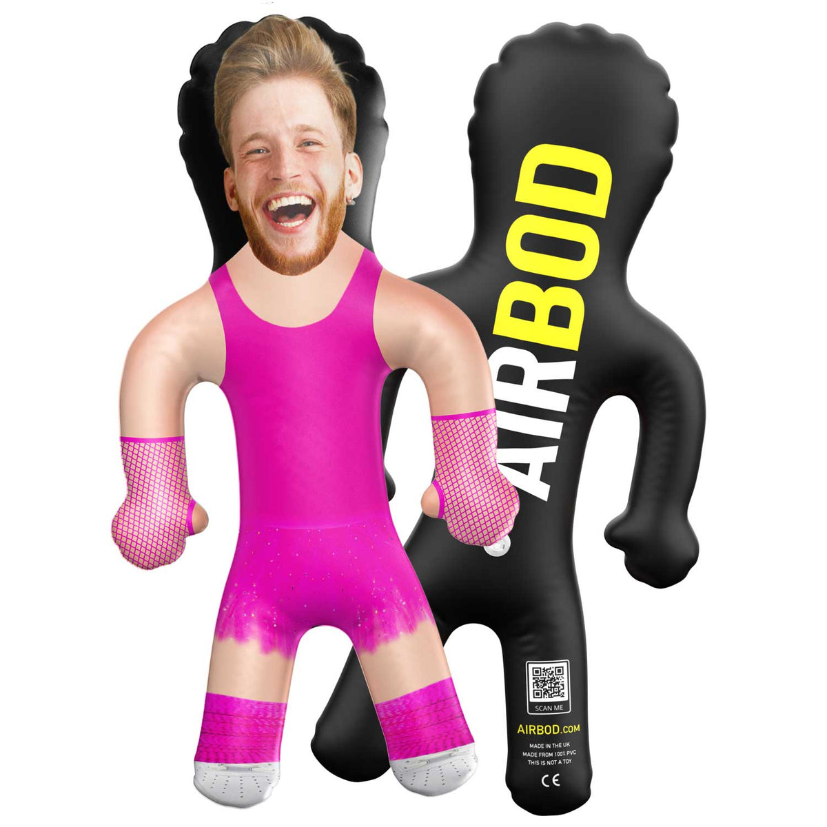 Party Pink Neon Tutu Blow Up Doll