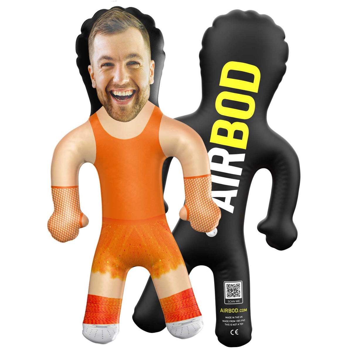 Party Orange Neon Tutu Blow Up Doll