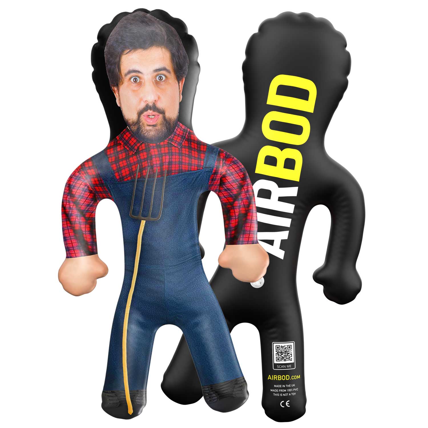 Farmer With Garden Fork Blow Up Doll