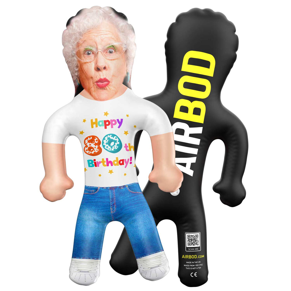 80th Birthday Blow Up Doll