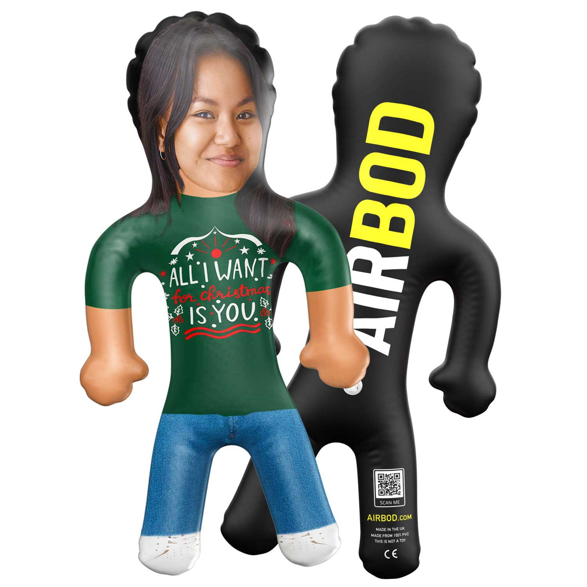 All I Want For Christmas Is You Jumper Blow Up Doll