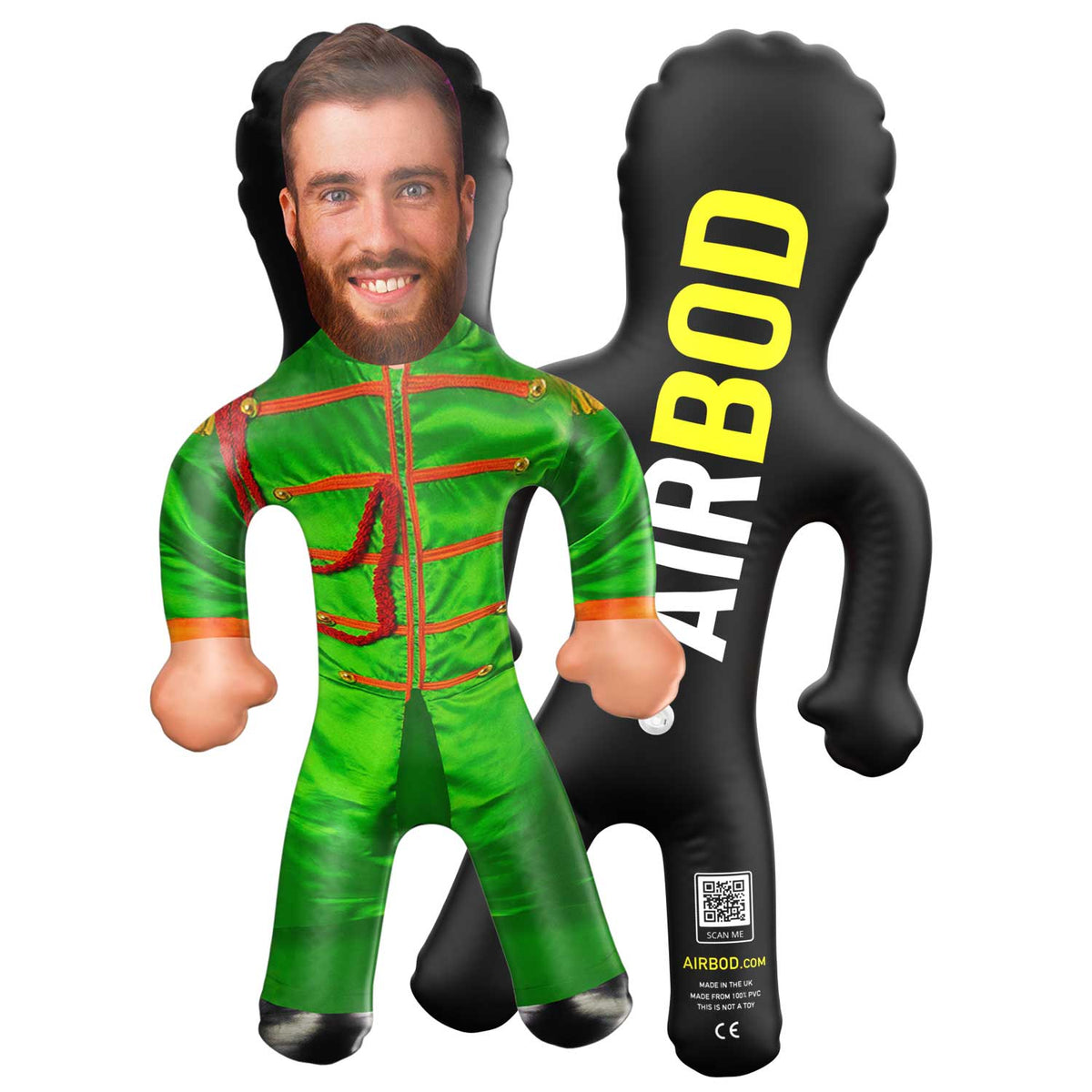 Rock Band Green Blow Up Doll