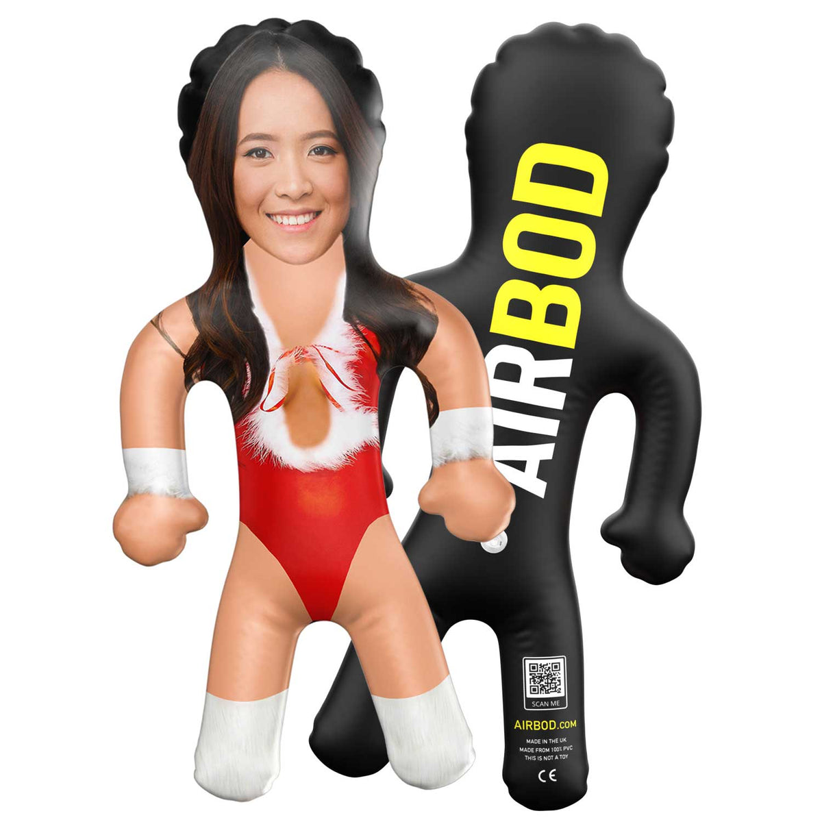 Sexy Fluffy Christmas Bodysuit Blow Up Doll