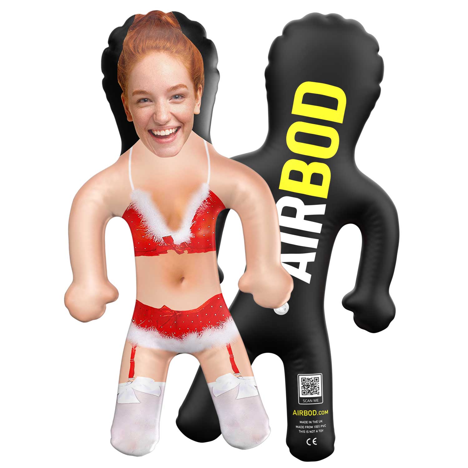 Sexy Christmas Lingerie Fluffy 2 Piece Blow Up Doll