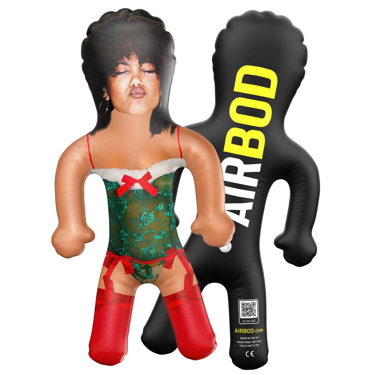 Sexy Green Christmas Lingerie With Red Stockings Blow Up Doll