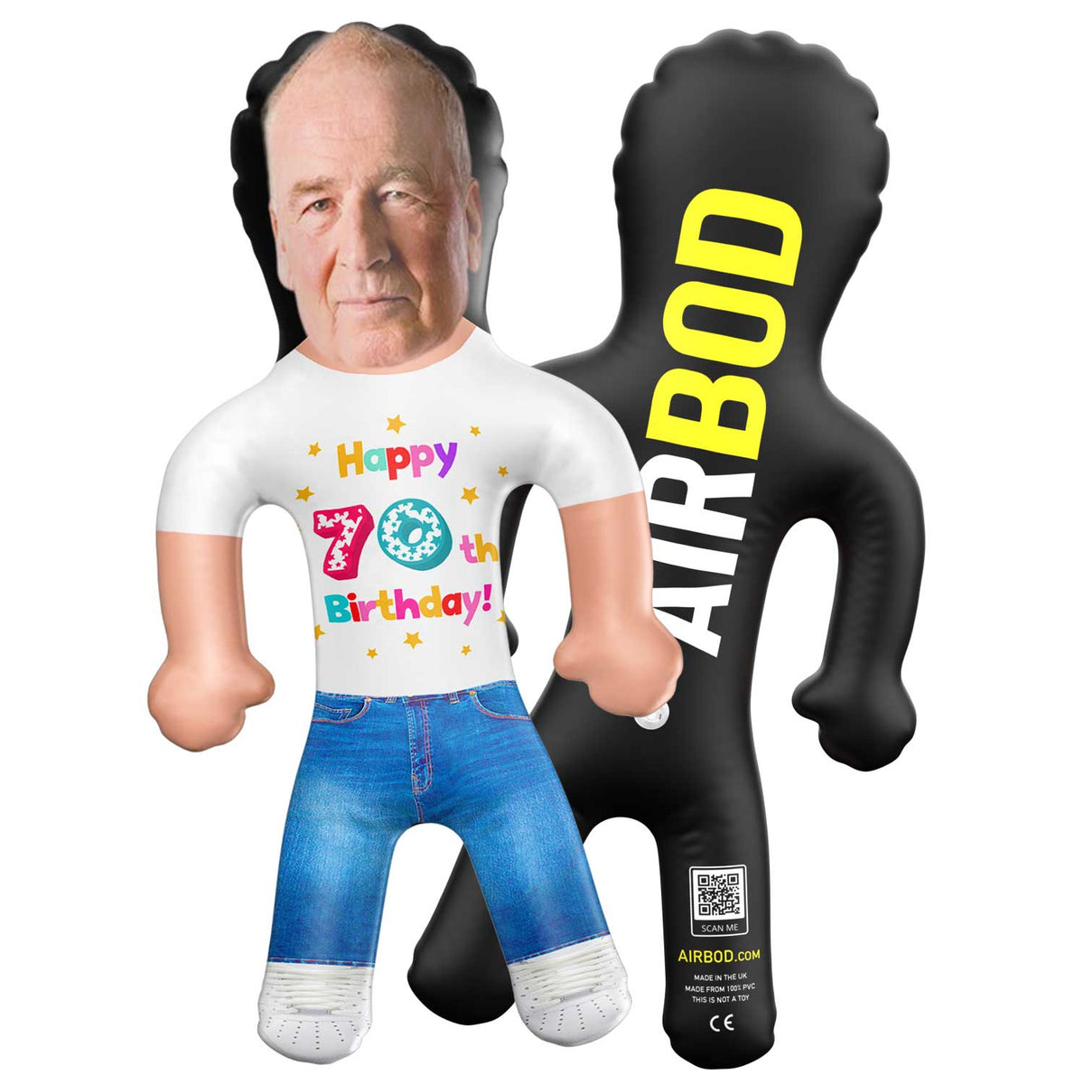 70th Birthday Blow Up Doll