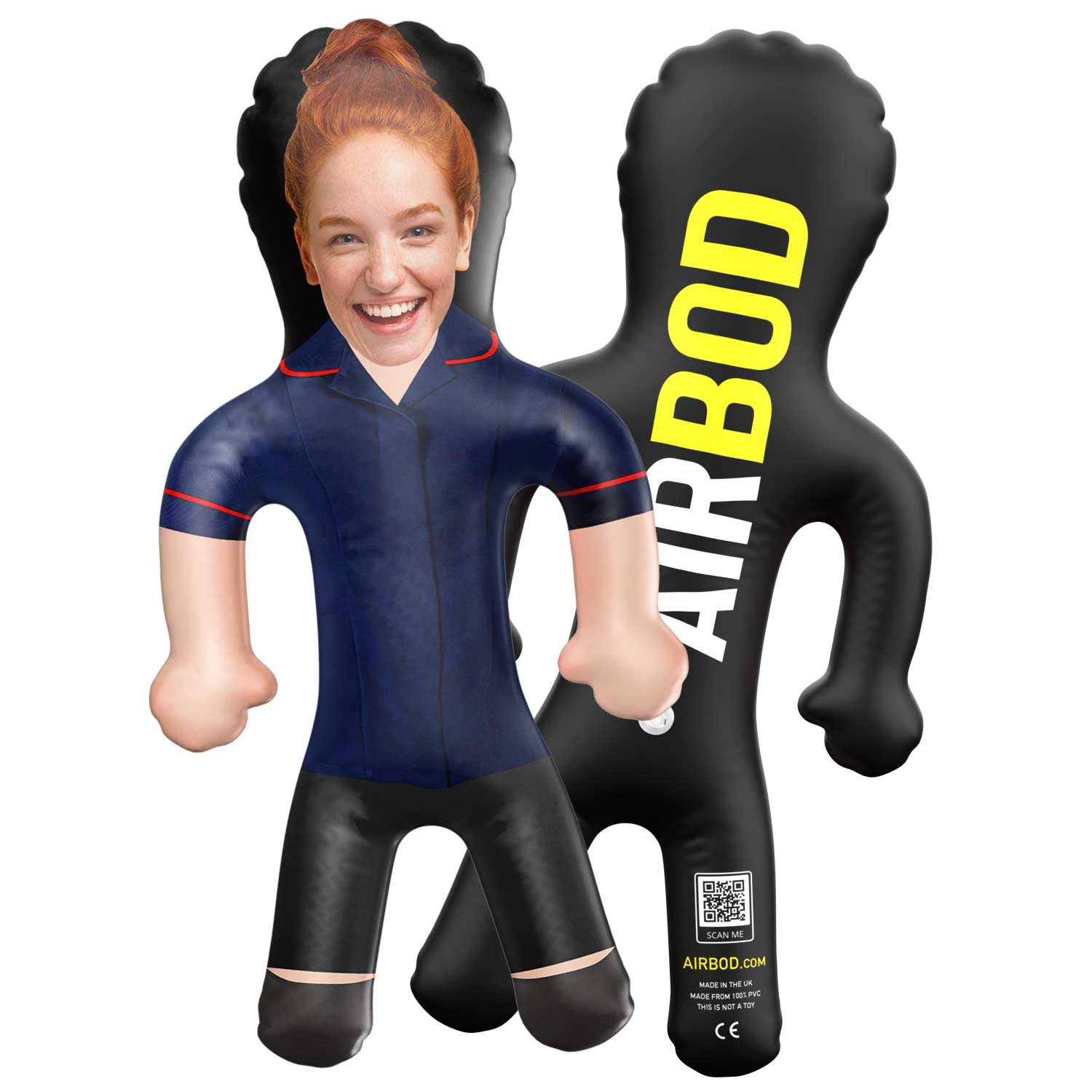 Nurse Uniform Navy with Red Piping Blow Up Doll