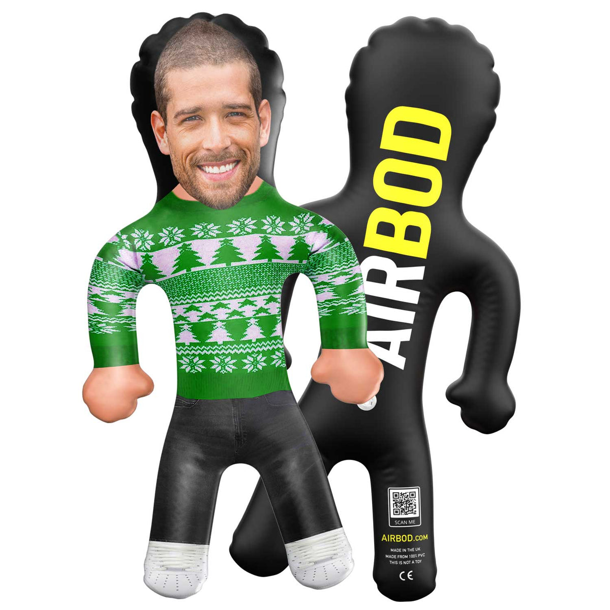 Green Christmas Trees Jumper Blow Up Doll