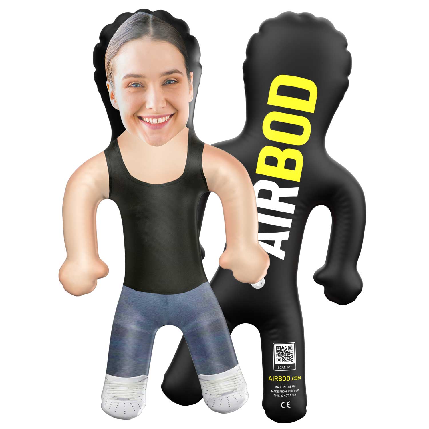 Black Vest Gym Girl Blow Up Doll