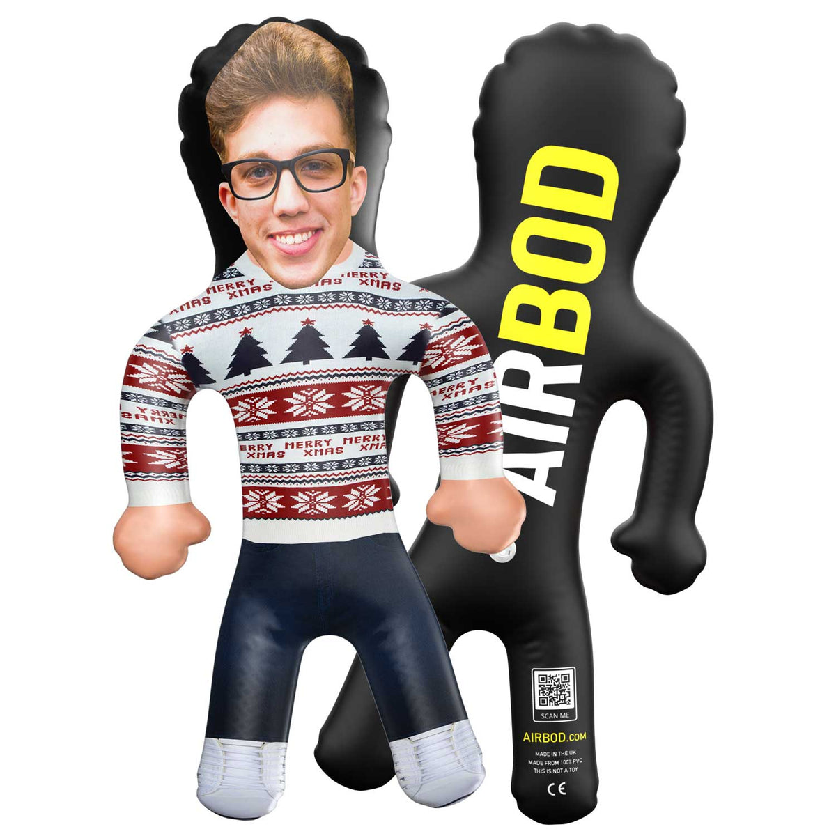 Christmas Jumper Nordic Merry Xmas Pattern Blow Up Doll