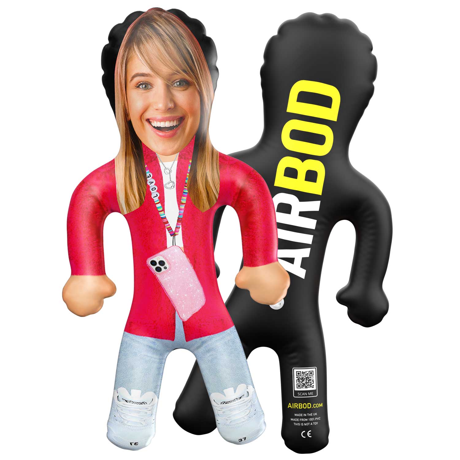 Influencer With Phone Blow Up Doll