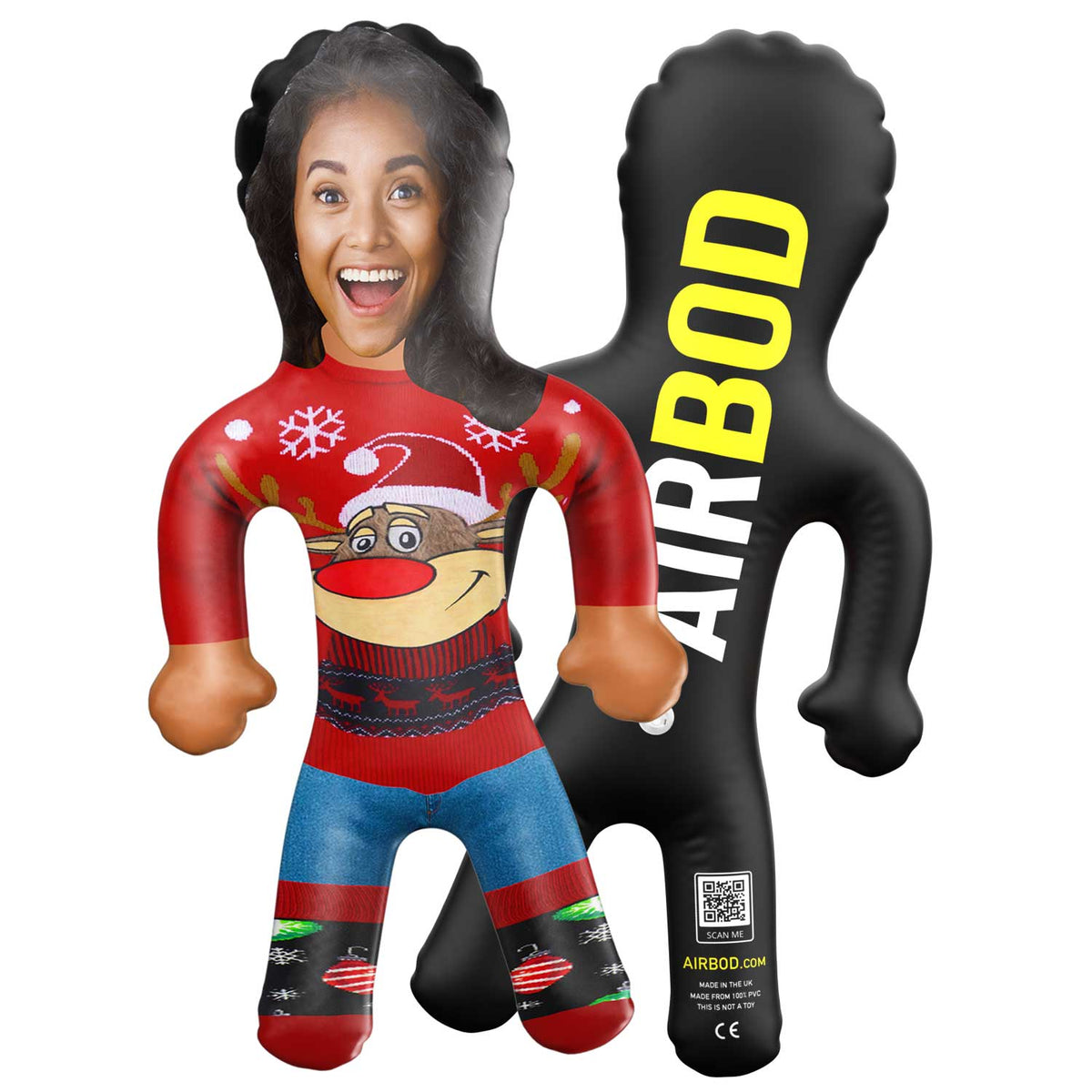 Reindeer Christmas Jumper Blow Up Doll