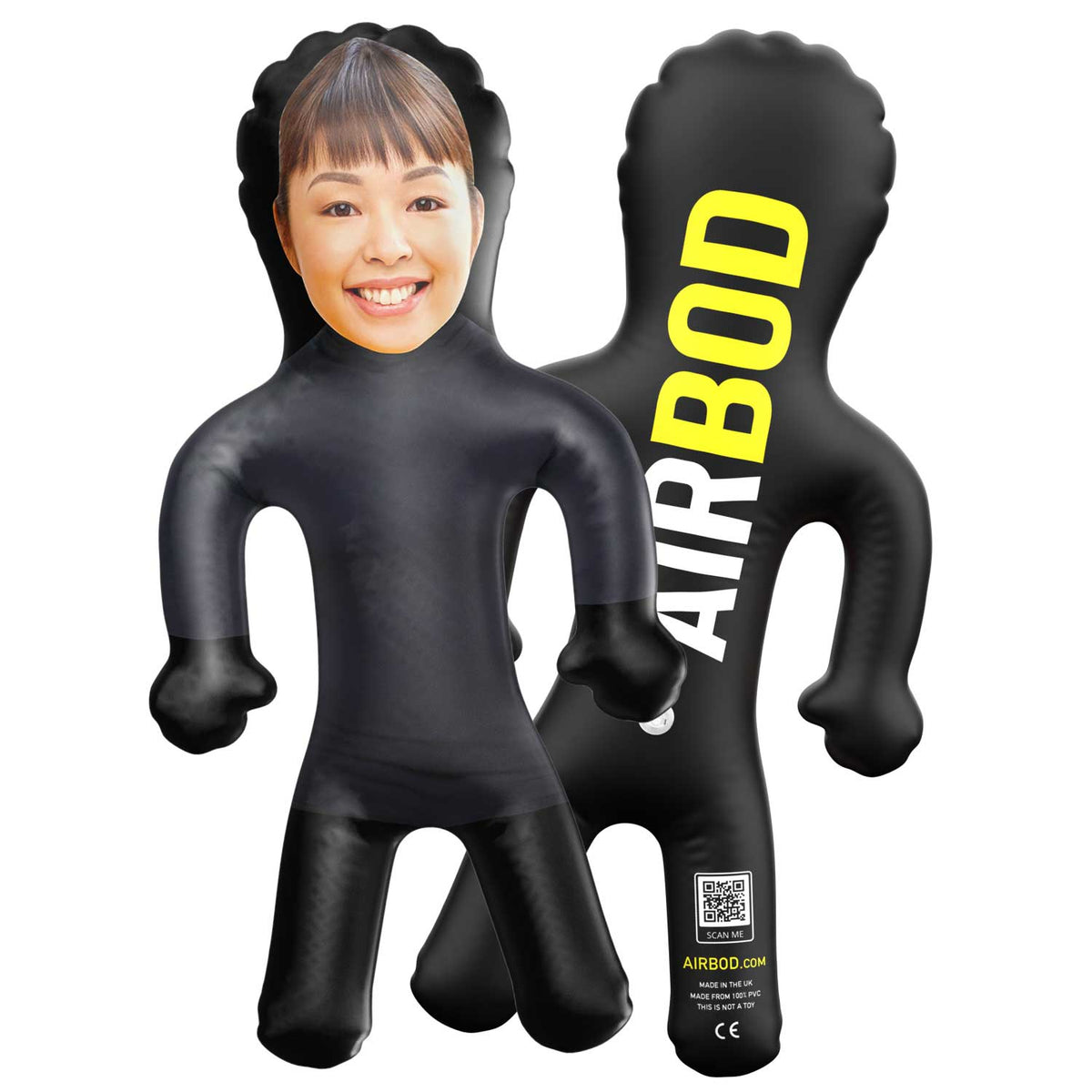 Influencer All Black Met Look Blow Up Doll