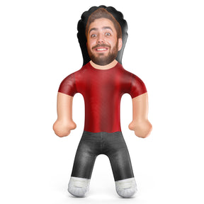 Red T and Black Jeans Blow Up Doll