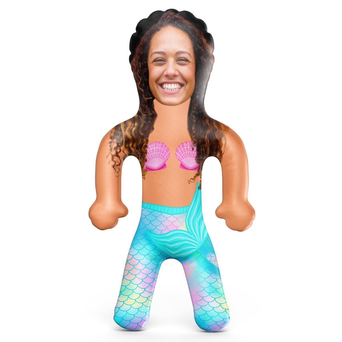 Pink & Blue Mermaid Blow Up Doll