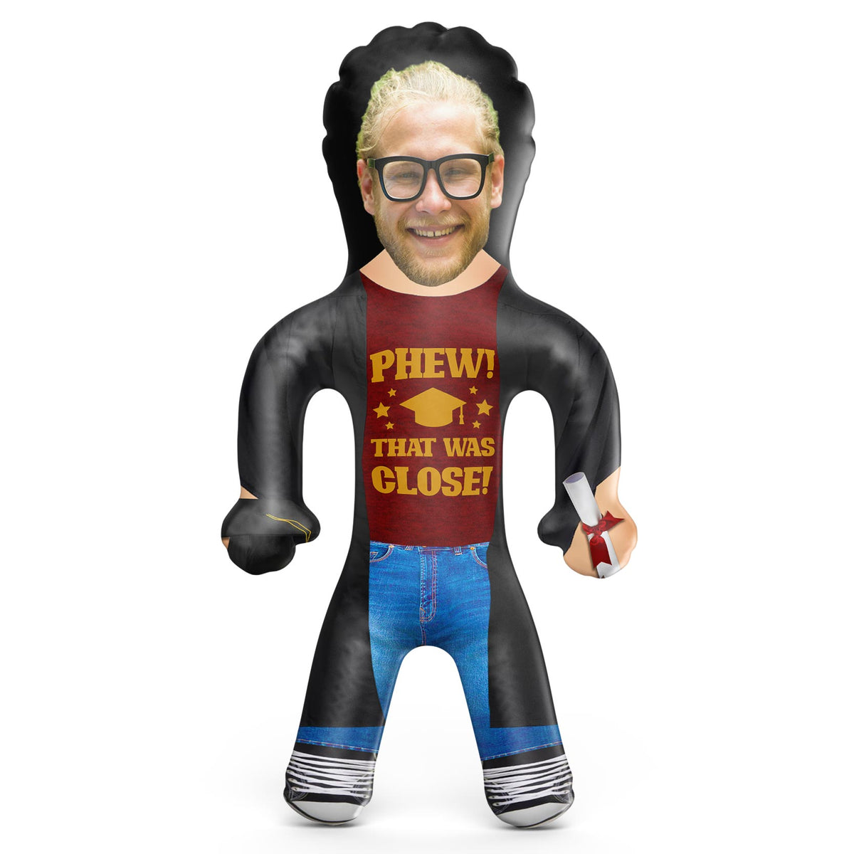 Phew! That Was Close! Graduation Blow Up Doll