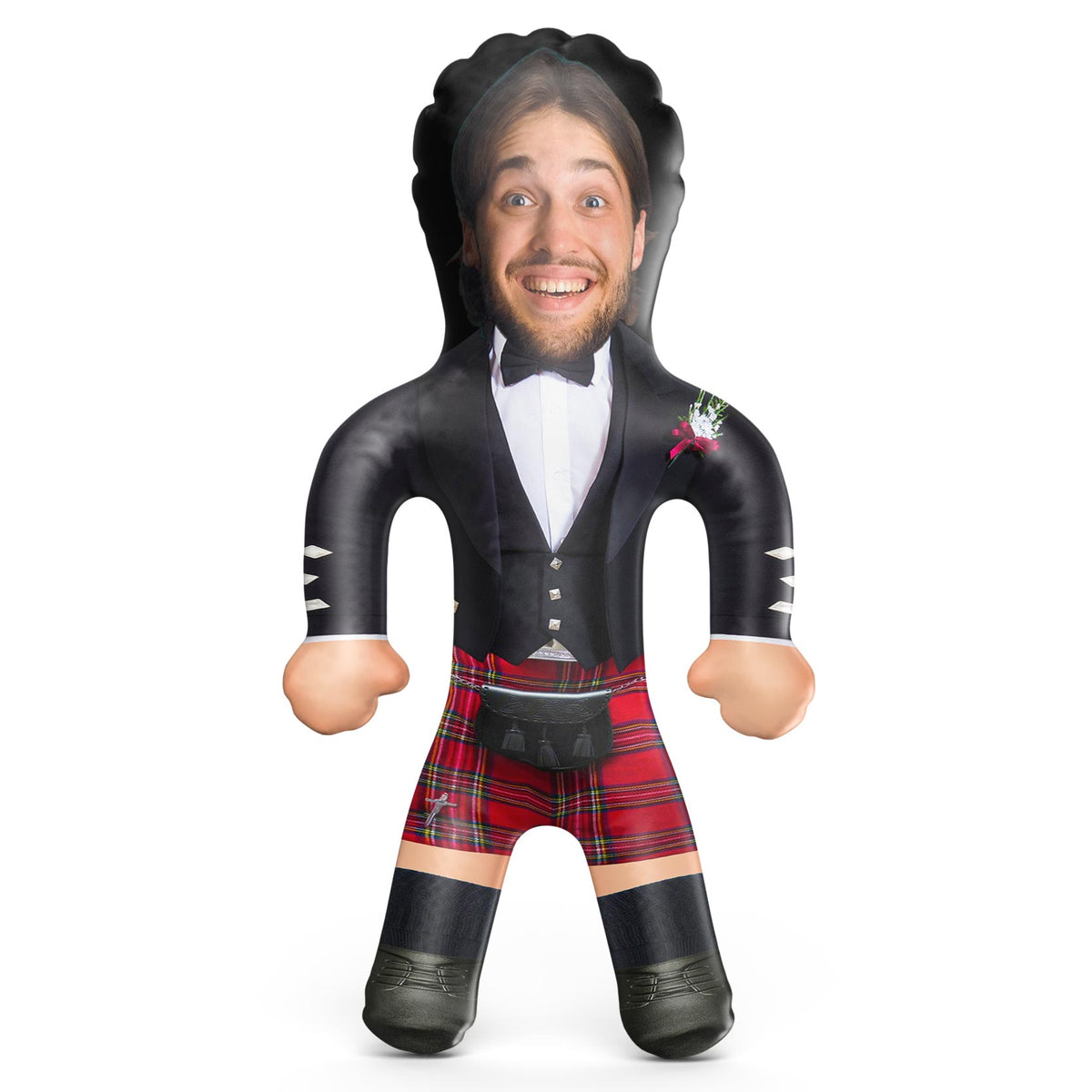 Black Suit Jacket With Royal Stewart Kilt Blow Up Doll