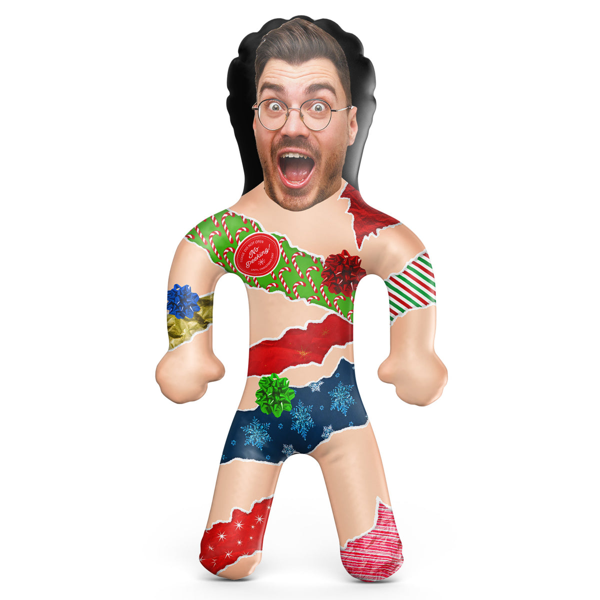 Christmas Wrapper Blow Up Doll