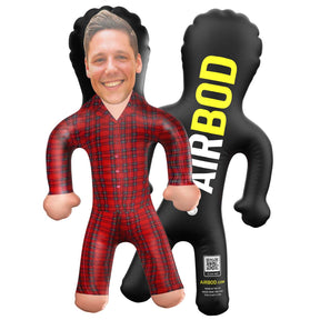 Red Tartan Pyjama Set Blow Up Doll