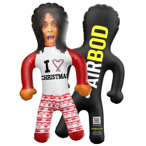 I Love Christmas Blow Up Doll