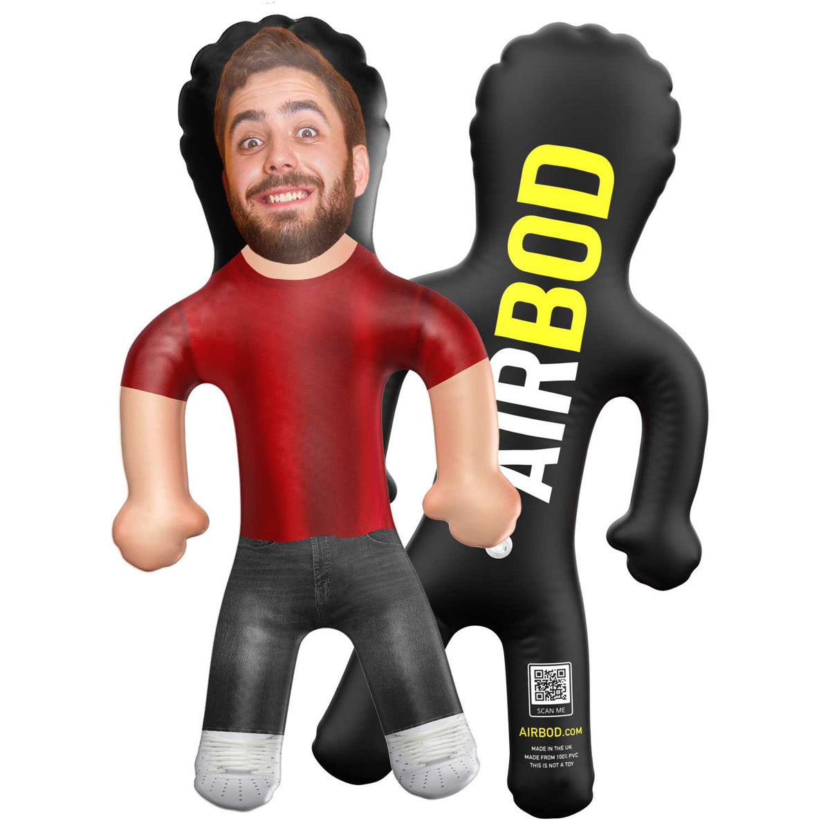 Red T and Black Jeans Blow Up Doll