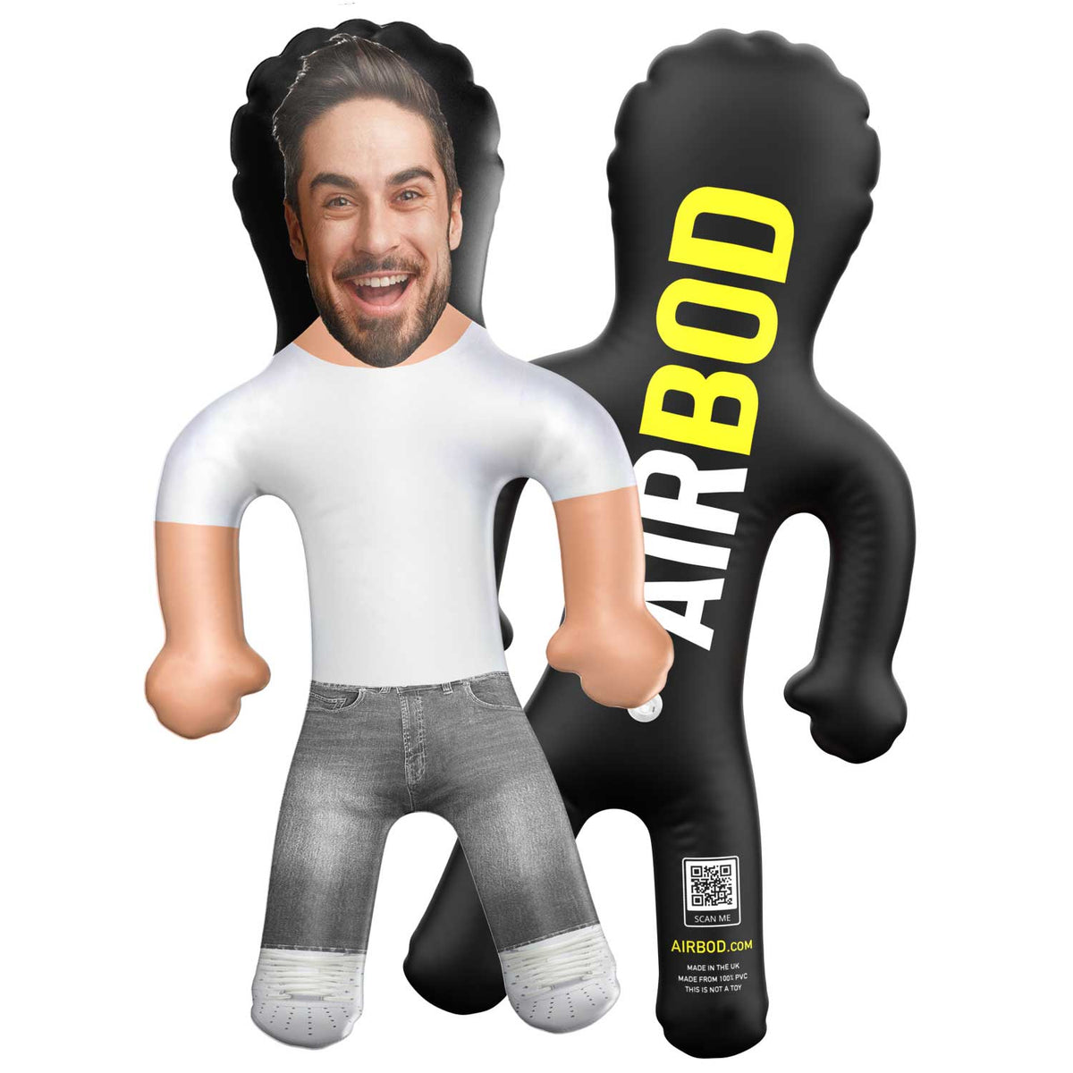 White T and Grey Jeans Blow Up Doll
