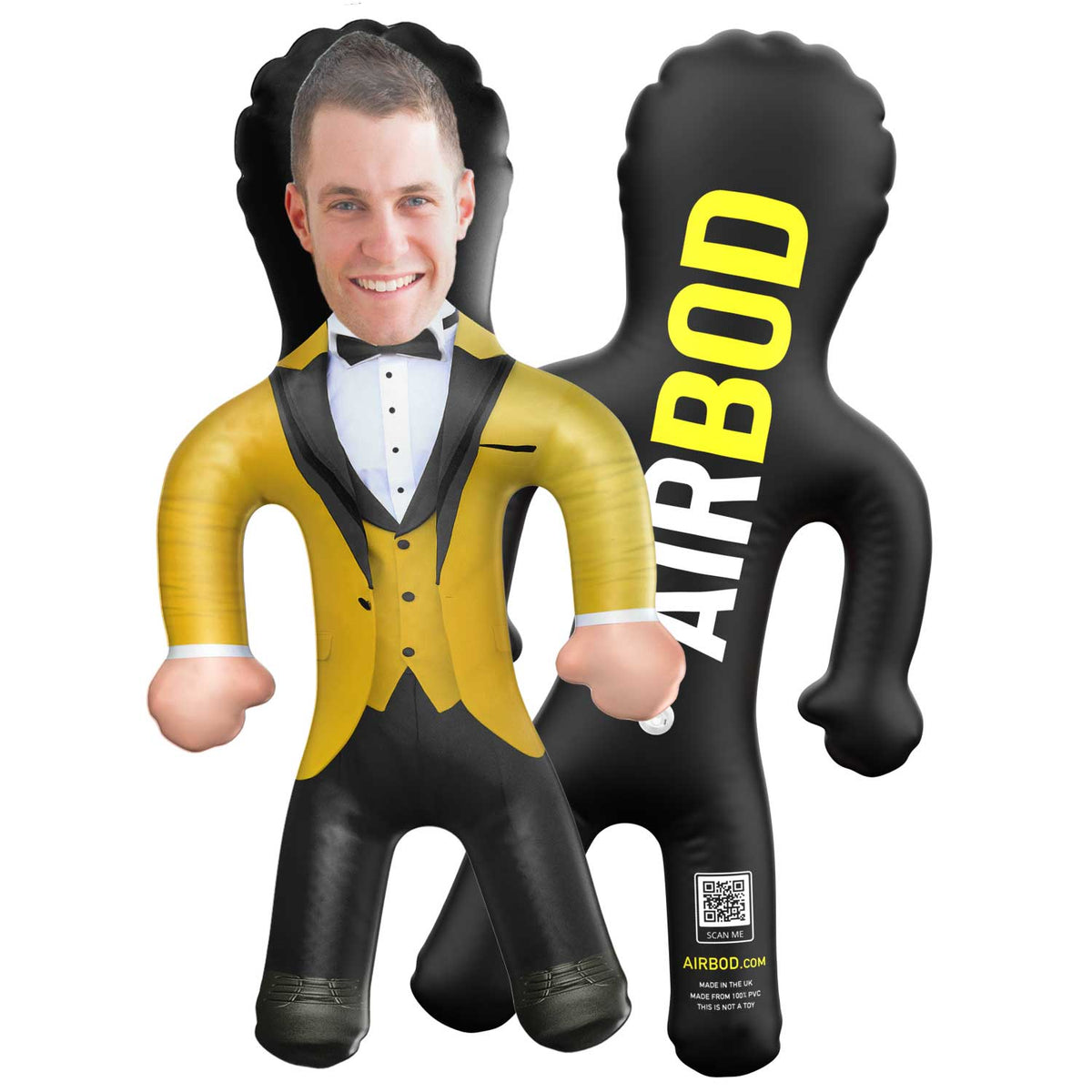 Tuxedo Gold Blow Up Doll