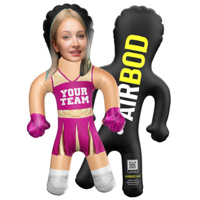 Your Team Cheerleader Pink Blow Up Doll