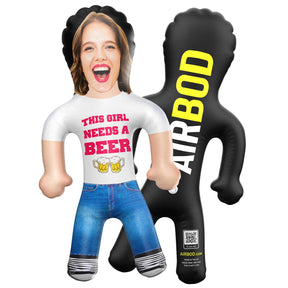 This girl needs a beer Blow Up Doll