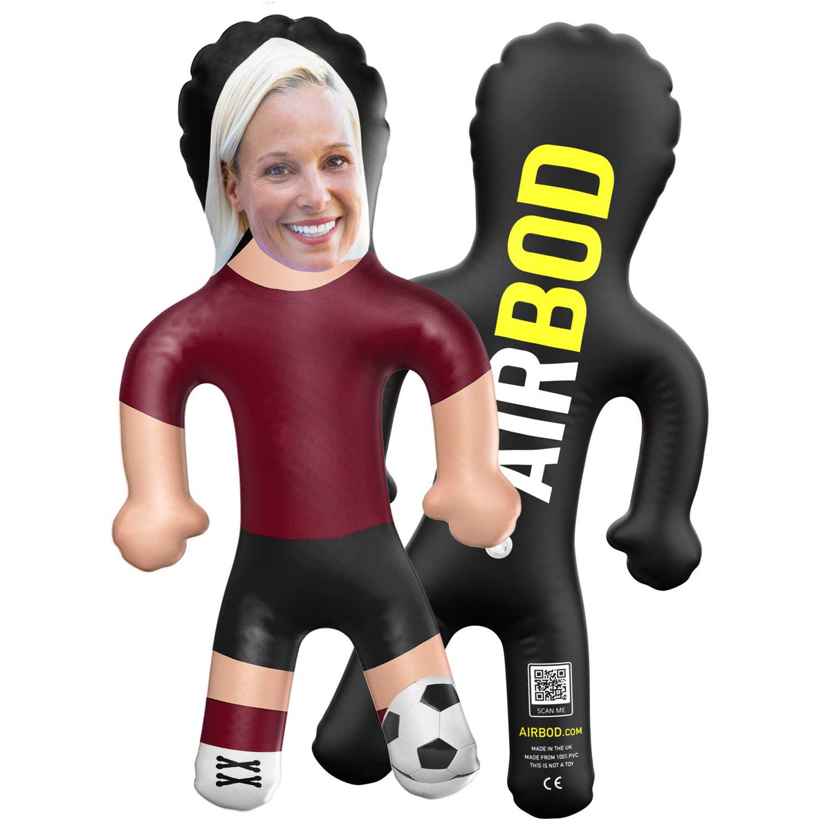 Claret Football Kit Blow Up Doll